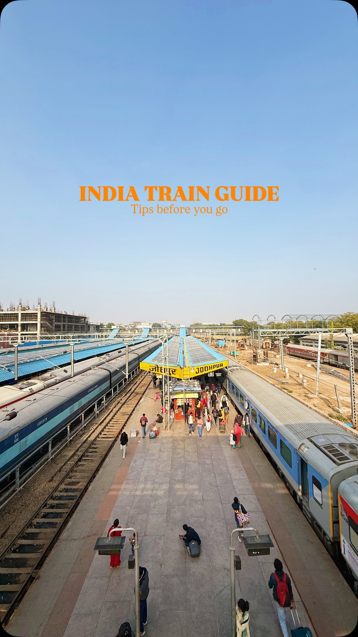 Taking the train in India? Here are a few tips based on my experience traveling from Jodhpur to Jaipur and Agra to Delhi.

☑️ Booking on IRCTC can be tricky (OTP issues for foreigners), so it’s easier to book through local agencies
☑️ Book your tickets early because popular routes like Agra to Delhi sell out fast
☑️ Most stations don’t have elevators or escalators, so be ready to carry your luggage
☑️ If you want a more comfortable ride, go for higher class seats (AC coaches)
☑️ AC classes usually include free blankets, pillows, and bedding
☑️ You can bring your own food or buy from vendors onboard
☑️ Some tickets come with complimentary meals, depending on your booking
☑️ Keep your belongings safe at all times, especially during busy trips

Promo Codes
Get extra discounts on hotels, tours, and activities when you use my promo codes on these travel apps:
🎟️ Agoda Hotels: MARXAGODA
🎟️ Agoda Activities: MARXACTIVITY
🎟️ Klook: MARXTERMINDKLOOK

How to claim promo codes?
🔖 Agoda: Go to Deals/Coupons → enter promo code → tap ✔️ to apply
🔖 Klook: Go to Account → Promo Codes → enter code → tap Redeem

india train | book train tickets in india | incredible india

#travelwithmarx