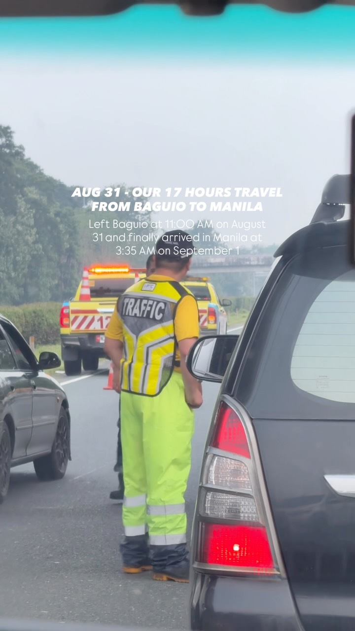 𝐁𝐚𝐜𝐤 𝐢𝐧 𝐌𝐚𝐧𝐢𝐥𝐚 𝐚𝐥𝐫𝐞𝐚𝐝𝐲 𝐚𝐟𝐭𝐞𝐫 𝟏𝟕 𝐡𝐨𝐮𝐫𝐬!

Yung dapat na 5 to 6 hours drive lang from Baguio to Manila, naging 17 hours ang nangyari kahapon. 

Aug 31:
11:00 AM - Left Baguio.
2:00 PM - Reached NLEX. Got stuck for 2 hours.
4:00 PM - Took the Mexico Exit because San Simon is impassable. Got rerouted to Arayat, Pampanga. From here, paikot-ikot na kami sa Pampanga trying to find our way back to NLEX.
7:00 PM - Stopover muna sa McDonald’s Arayat para mag take out ng dinner. 
8:00 PM - Decided to try the Gapan, Nueva Ecija then Bulacan route as another way to reach Metro Manila. Kasi not passable daw ang Candaba and San Luis.
10:00 PM - Reached Gapan, Nueva Ecija.
11:00 PM - Still in Gapan. Super walang galawan na. Stranded. Dito na bumagsak lahat ng sasakyan.

Sep 1:
12:56 AM - Finally reached San Miguel, Bulacan.
1:50 AM - Still in San Miguel. Super traffic.
2:28 AM - Reached San Ildefonso. Finally, fast-moving na!
3:02 AM - Nasa Plaridel Bypass Road.
3:14 AM - Finally entered NLEX via the Balagtas Exit tollway!
3:35 AM - Reached EDSA.
4:20 AM - FINALLY HOME.

Baka naman sa next election pedeng bumoto na ng hindi corrupt para di na tayo nagtitiis ng ganito pag may baha? We deserve better!

pampanga flood control | nlex traffic update | nlex san simon

#travelwithmarx